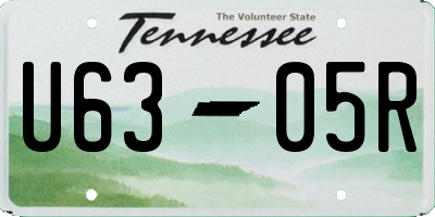 TN license plate U6305R