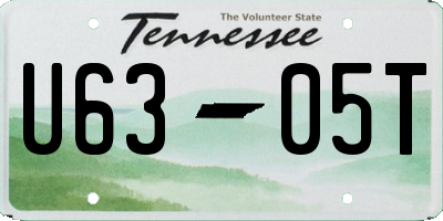 TN license plate U6305T