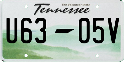 TN license plate U6305V