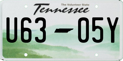 TN license plate U6305Y