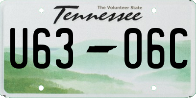 TN license plate U6306C