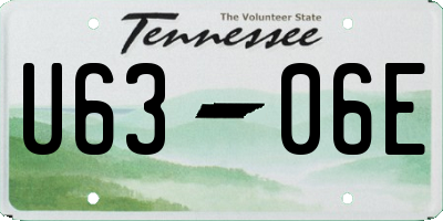TN license plate U6306E