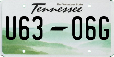 TN license plate U6306G