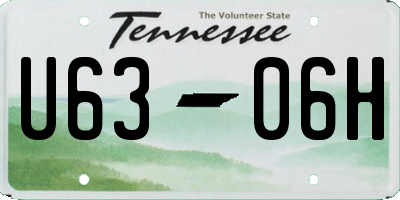 TN license plate U6306H