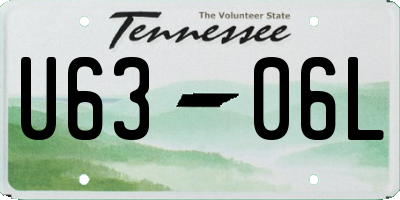 TN license plate U6306L