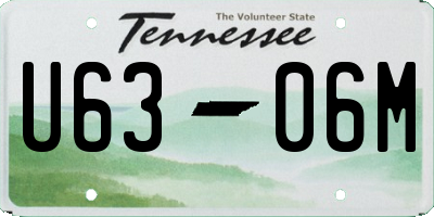 TN license plate U6306M