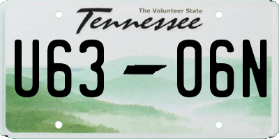 TN license plate U6306N