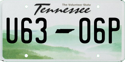 TN license plate U6306P