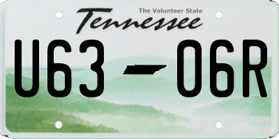 TN license plate U6306R