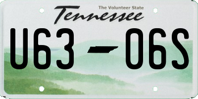 TN license plate U6306S