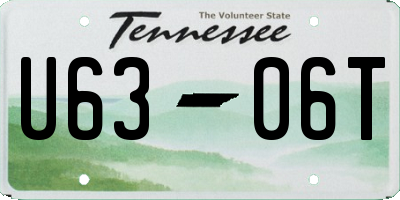 TN license plate U6306T