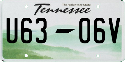 TN license plate U6306V