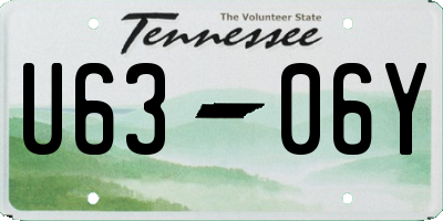TN license plate U6306Y