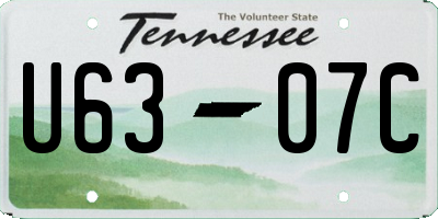 TN license plate U6307C