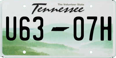 TN license plate U6307H