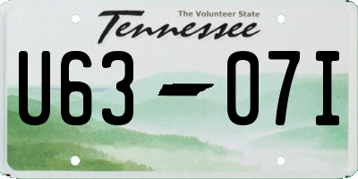 TN license plate U6307I