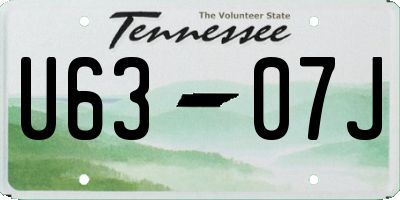 TN license plate U6307J