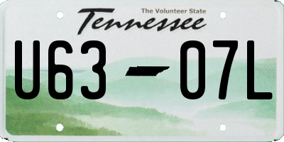 TN license plate U6307L