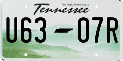 TN license plate U6307R