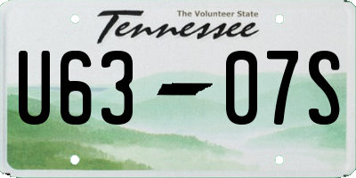 TN license plate U6307S