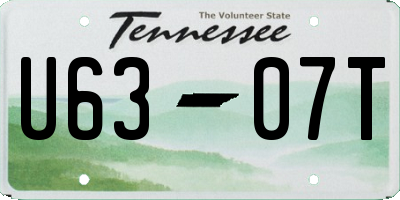 TN license plate U6307T