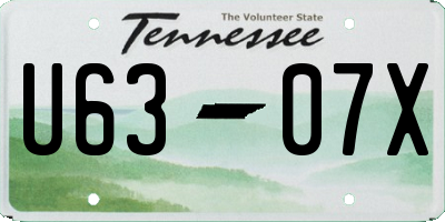 TN license plate U6307X