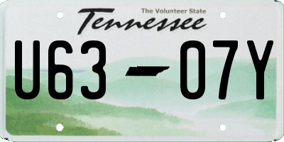 TN license plate U6307Y