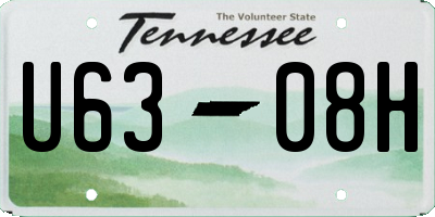 TN license plate U6308H