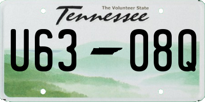 TN license plate U6308Q