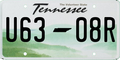 TN license plate U6308R