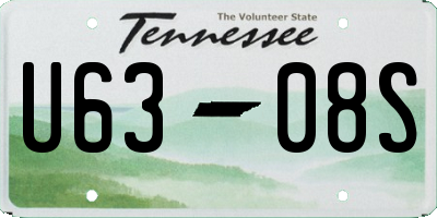 TN license plate U6308S