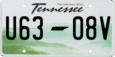 TN license plate U6308V