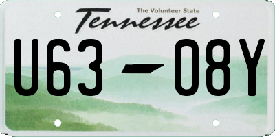 TN license plate U6308Y