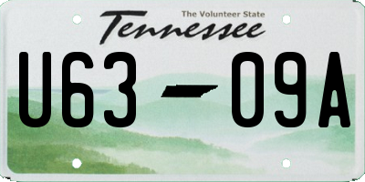 TN license plate U6309A