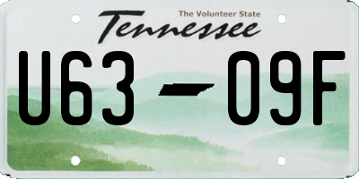 TN license plate U6309F