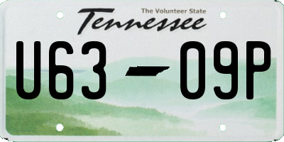 TN license plate U6309P