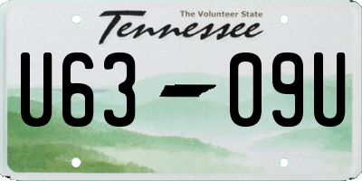 TN license plate U6309U