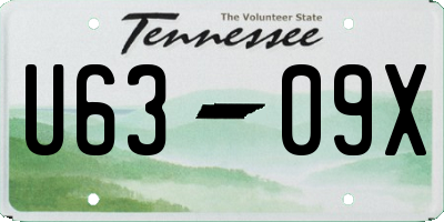 TN license plate U6309X