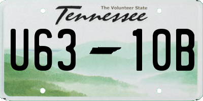 TN license plate U6310B