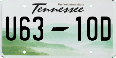 TN license plate U6310D