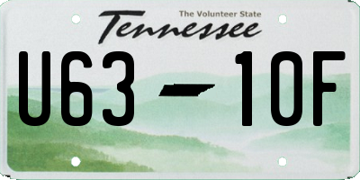 TN license plate U6310F