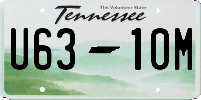 TN license plate U6310M
