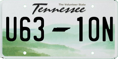 TN license plate U6310N