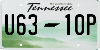 TN license plate U6310P