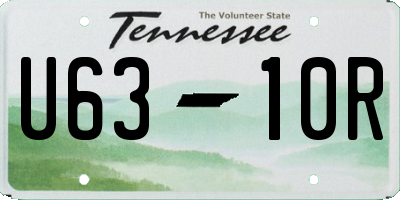 TN license plate U6310R