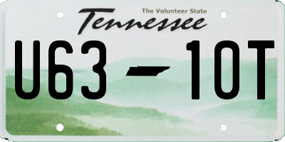 TN license plate U6310T