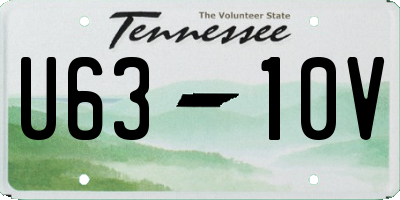 TN license plate U6310V