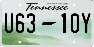 TN license plate U6310Y