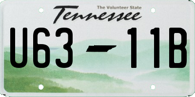 TN license plate U6311B