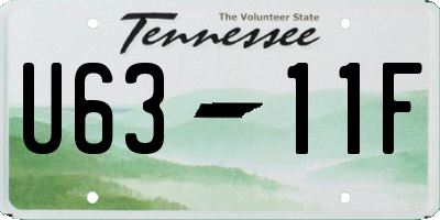 TN license plate U6311F
